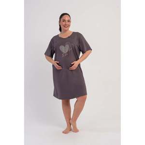 KADIN P.SUPREM XXL CIFT PATLI KISA KOL HAMILE TUNIK - ฟูเม่ - ฟูเม่ - Product Image 1