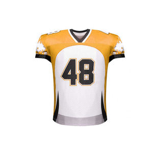 Vente en gros de maillots de football américain personnalisés pour enfants, nom d'équipe personnalisable, vêtements de sport unisexes respirants et à séchage rapide - Product Image 4