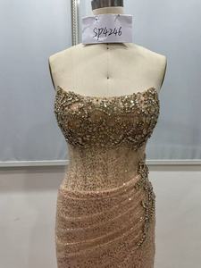 Vestidos <span class=keywords><strong>de</strong></span> Noche Largos sin Mangas con Corte en A en <span class=keywords><strong>Oro</strong></span> Rosa, Vestidos <span class=keywords><strong>de</strong></span> Fiesta y Graduación para Mujer 2026 - Product Image 2