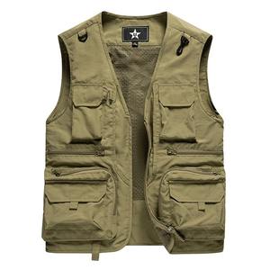 Spring New <b>Men</b> Outdoor Casual Vest <b>Men</b> Solid Breathable Multi-Pocket Photography Fishing Vest <b>Jacket</b> High Quality <b>jacket</b> for <b>men</b> - Product Image 3
