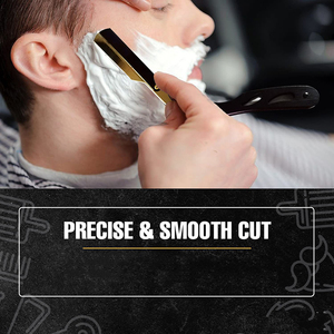 มีดโกนเหล็กกันลื่นที่จับใต้แขนมีดโกนดูแลความงามช่างตัดผมใบมีดสแตนเลส - Product Image 6