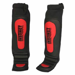 Protège-tibias en cuir synthétique durable pour débutants, qualité supérieure, équipement de protection pour entraînement MMA, kickboxing, Muay Thai - Product Image 1