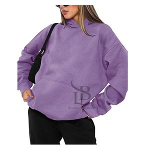 Nouveau style d'usine en gros automne et hiver uni blanc décontracté grande taille pull femmes hiver respirant à capuche streetwear - Product Image 3