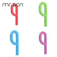 Outils d'entraînement musculaire oral en silicone en forme de P, de D et de T pour enfants autistes, bâton de dentition manuel sonore, rééducation de la parole