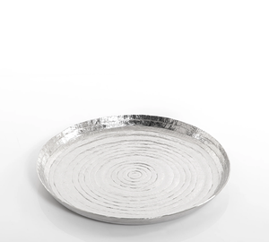 Plateau de service décoratif géométrique moderne en aluminium artisanal en métal pour mariage, taille et couleur personnalisables - Product Image 4