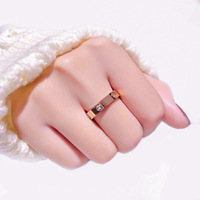 Bagues d'Amour Romantiques avec Vis, Anneau de Fiançailles et Mariage en Acier Inoxydable 18 Carats, Cadeau Bijou pour Femme
