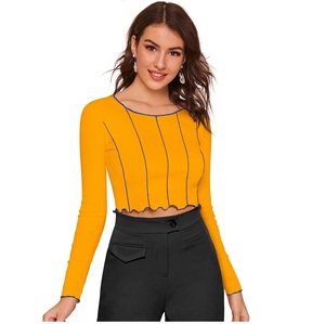 Exclusif Élégant Dames Indien Western Mode YellowTrendy Tops Regular Fabriqué à partir de Polyester. pour Adultes Femmes et Filles - Product Image 1