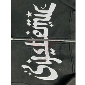 Sweat-shirts à capuche pour hommes à imprimé puff, fermeture éclair, uni, 100% coton, polaire doux, confortable, taille 450GSM, poids lourd, vente chaude - Product Image 6