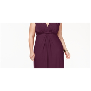 Robe de soirée longue sans manches Love Squared pour femme, rouge, grande taille, coupe fourreau en mousseline, taille naturelle, taille 2X - Product Image 2