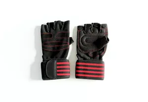 Gants d'entraînement avec Logo personnalisé Gants d'haltérophilie de gymnastique pour hommes femmes avec une forte adhérence et un poignet pour l'entraînement de puissance - Product Image 5