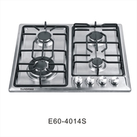 Cuisinière à gaz 4 brûleurs OEM/ODM en acier inoxydable, plaque de cuisson à gaz encastrable, cuisinière à gaz pour cuisine domestique