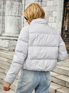 Nouvelle veste d'hiver pour femmes à la mode Premium rembourré fermeture à glissière conception personnalisable - Product Image 2