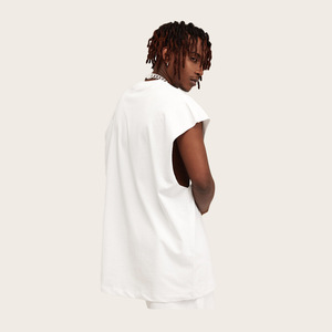 Camiseta sin mangas de punto de alta calidad para hombre, 100% algodón, 305g/m2, ropa de calle de gran tamaño, camiseta lisa para hombre - Product Image 5