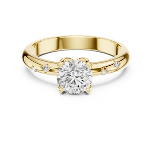 Bague solitaire élégante en diamant de laboratoire 1 carat avec pierres serties, en or rose 18 carats plaqué rhodium, certifiée IGI, pour mariage, fiançailles, soirée - Product Image 6