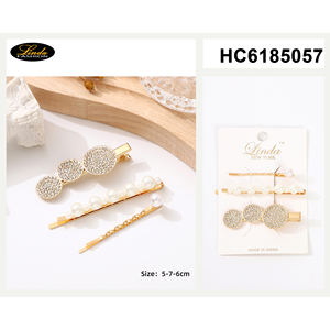 Pinzas para el Cabello Linda de 5.5-7-6.5cm, con Diseño de Flor Metálica, Accesorio para el Cabello de Mujer, Estilo Casual - Product Image 6