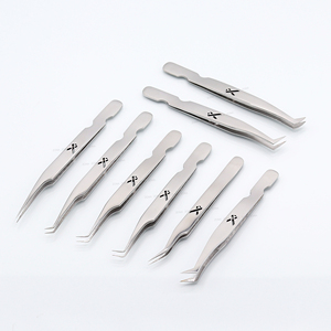 Ensemble de pinces à épiler professionnelles pince à épiler incurvée en acier inoxydable pour femmes et hommes pince à cils de haute précision - Product Image 5