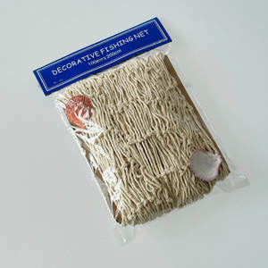 Decoración de Red de Pesca con Diseño Costero de Conchas Marinas de Resina para Colgar en Forma de Cuerda - Product Image 3