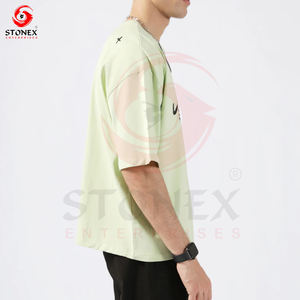 T-shirts streetwear surdimensionnés personnalisés T-shirt Boxy à épaules tombantes pour unisexe - Product Image 6