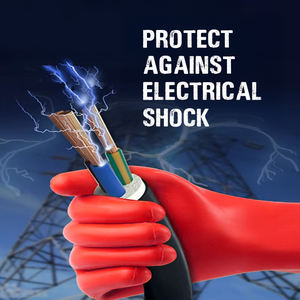 Gants de sécurité pour électriciens Fourniture en vrac de gants en caoutchouc isolés Gants isolés électriques antichocs - Product Image 3