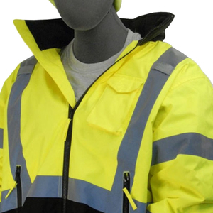 Custom Factory Manufacture Winter Waterproof Warm <b>Hi</b> <b>Vis</b> Reflective Safety Clothing Coat Road Traffic Warning Reflector <b>Jacket</b> - Product Image 2