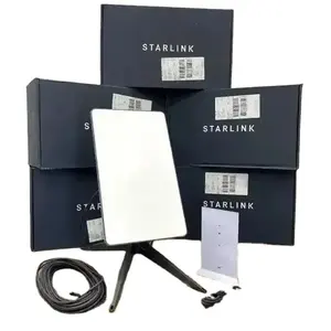 Nuevo Kit de Internet satelital Starlink original V2 Con Enrutador de plato rectangular y adaptador de tubería