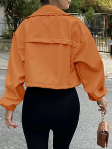 Blouson bomber d'hiver pour femme avec col montant et fermeture éclair, logo personnalisé, imperméable, respirant, coupe-vent, toutes tailles disponibles - Product Image 2