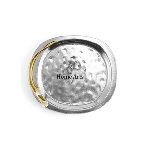 ถาดเสิร์ฟอาหารแบบตอกทำจากอะลูมิเนียมถาดเสิร์ฟขนมรูปทรงกลม - Product Image 3