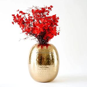 Florero de Metal con acabado de latón dorado, decoración para el hogar y la boda, florero de estilo elegante, decoración de mesa hecha a mano - Product Image 5