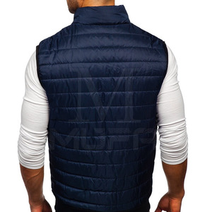Nouvel Arrivage Gilet matelassé pour homme de haute qualité avec fermeture éclair pour l'hiver, logo personnalisé, tissu polyester/coton, faible MOQ, en promotion - Product Image 3