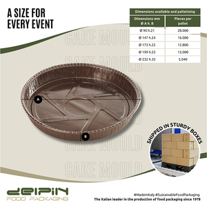 Made in Italy Customizable Round Tart Molds Pure Cellulose Nonstick <b>Microwave</b> <b>Oven</b> Safe - Product Image 3