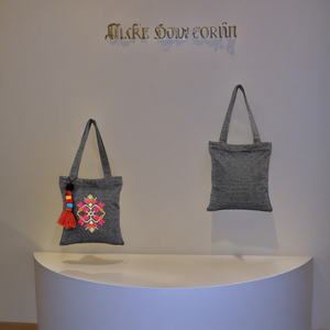 New Customizable Size Handmade Lady Fashion Vintage <b>Zipper</b> Closure Reusable Eco-Friendly <b>Canvas</b> <b>Tote</b> <b>Bag</b> for Shopping <b>Bags</b> - Product Image 3