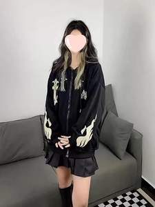 Embroidery <b>Hoodies</b> Men Hip Hop Jacket <b>Zip</b>-Up Hoodie Regular Fit Breathable <b>Pocket</b> Winter 100% Cotton Sweatshirt - Product Image 6