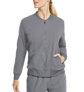 Chaquetas exfoliantes elásticas con estilo Fabricante a granel Tela suave Uniforme exfoliante femenino Mujeres Cuello redondo Manga completa Conjuntos médicos - Product Image 6