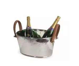 Seau à glace élégant pour fêtes, finition martelée, le plus vendu, pour champagne et vins - Product Image 6