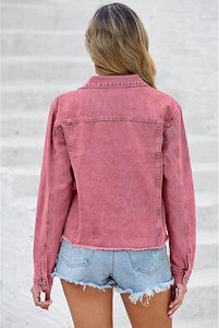 Chaqueta Vaquera Extra Grande de Moda para Mujer, Chaqueta Informal de Invierno, Mangas Largas, Original, Transpirable, Rellena de Algodón, Tejido de Lona - Product Image 2