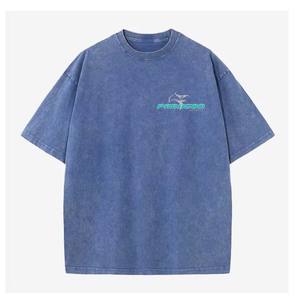 Camiseta de Hombre, Estilo Vintage, Lavado Ácido, Transpirable, de Primera Calidad, Tallas Grandes, Cuello Redondo, Hombros Caídos, Aspecto Desgastado - Product Image 1