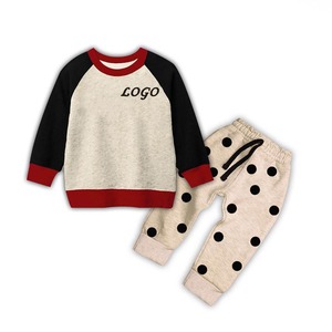 Ropa de bebé de alta calidad personalizada, conjuntos de camisa y pantalones de manga larga deportivos de dos piezas de invierno, chándales para niños - Product Image 1