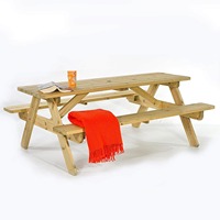 Chaises et tables de pique-nique en bois dur pour restaurant de villégiature fourniture d'usine table et chaise de jardin en bois