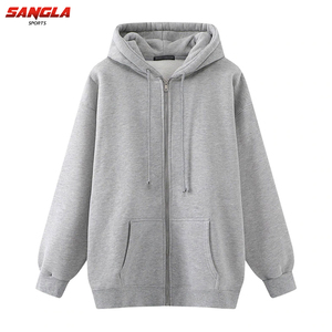 Vente en gros de sweats à capuche tricotés lavés à l'acide de haute qualité pour les fabricants de vêtements de douane pour femmes - Product Image 6