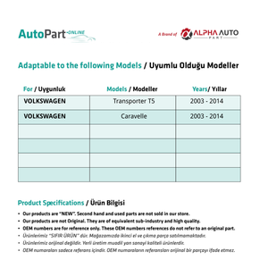 Kit de Reparación de Puerta Corredera para Volkswagen Caravelle (2003-2014) - Product Image 2