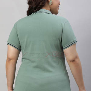 Camiseta de Polo transpirable de gran tamaño para mujer, diseño de Cuello clásico con estilo informal holgado inspirado en la ropa de calle para Polo - Product Image 5