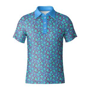 Polo de golf de haute qualité pour hommes Maillot en polyester respirant avec protection UV solide Logo brodé personnalisable - Product Image 6