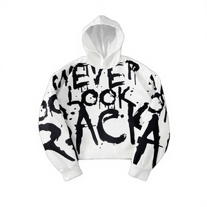 Sudadera con Capucha Personalizable para Hombre, Cuello Redondo, Informal, de Invierno, de Algodón y Elastano, con Estampado Digital de Letras y Dibujos en la Parte Delantera/Trasera - Product Image 1