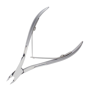 Pinza para cortar uñas de alta calidad, pinzas cortadoras de punta afilada dobladas, venta al por mayor, removedor de cutículas de acero inoxidable, Material de PU - Product Image 1