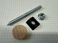 Kits de boulons de Rail en bois massif personnalisés de haute qualité fixer la main courante reliant le Rail d'escalier pour l'application d'escalier