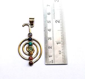 Collier pendentif en pierre précieuse à sept chakras - Product Image 2