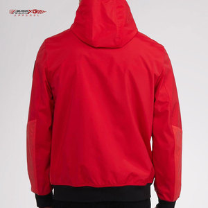 Hot Selling Custom <b>Men's</b> Long Waterproof Breathable Reversible Hooded Oxford Fabric 2-Layer Lightweight Zipper Closure Button - Product Image 3