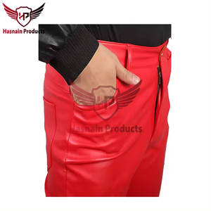Pantalon en cuir de style décontracté pour hommes de qualité supérieure à chaud dernière mode taille basse haut tissu toile meilleur prix du fabricant - Product Image 4