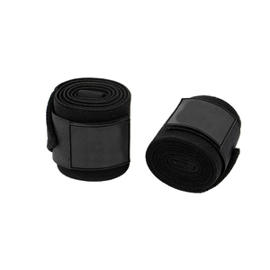 Ganchos de levantamiento de pesas y empuñaduras de dominadas con muñequeras correas soporte de entrenamiento de gimnasio - Product Image 2