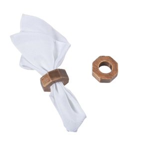 Porte-serviettes décoratif en bois de manguier classique fait à la main de forme ronde pour restaurant et cuisine de table - Product Image 3